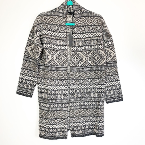 Lucky Brand Sweaters - NWT Lucky Brand Aztec Open Front Long Cardigan